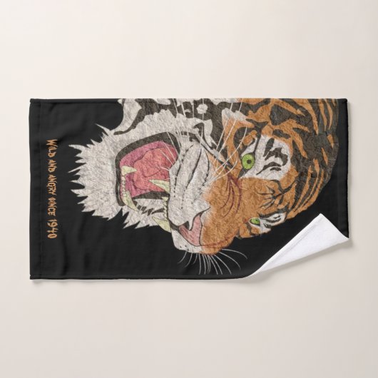 Wilde en boze tijger Geweldige waterverf schilderi Handdoek (Handdoek)