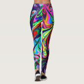 Wilde en Crazy abstract ontwerp Leggings (Achterkant)