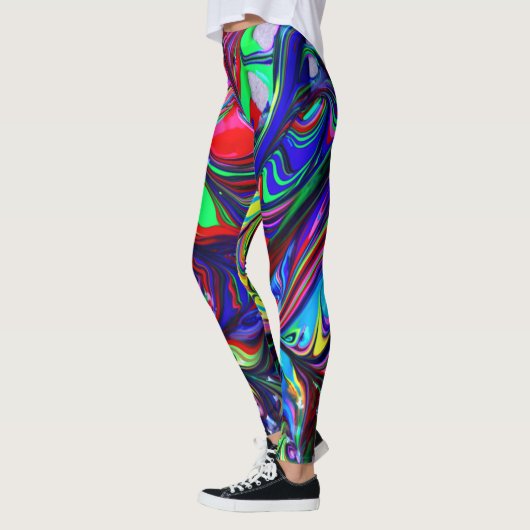 Wilde en Crazy abstract ontwerp Leggings (Links)