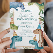Wilde en dinosaurussen en Baby shower Kaart