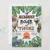 Wilde en Drie derde verjaardag uitnodiging safari (Voorkant)