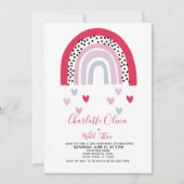 Wilde en Drie Roze Regenboogmeisjes: Birthday Part Kaart (Voorkant)