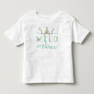 Wilde en Drie Tribal Boy's Birthday Shirt