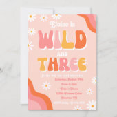Wilde en Drie Uitnodiging | Uitnodiging van Groovy (Voorkant)