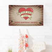 Wilde en Eén Tattoo Heart Birthday Spandoek (Insitu)