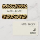 Wilde en Exotic Leopard Print Pattern Visitekaartj Visitekaartje (Voorkant / Achterkant)