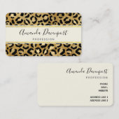 Wilde en Exotic Leopard Print Pattern Visitekaartj Visitekaartje (Voorkant / Achterkant)