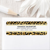 Wilde en exotische luipspatroon etiket (Insitu)