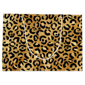 Wilde en exotische luipspatroon groot cadeauzakje (Achterkant)