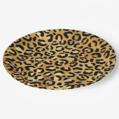 Wilde en exotische luipspatroon papieren bordje (Gekanteld)