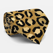 Wilde en exotische luipspatroon stropdas (Opgerold)