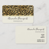 Wilde en exotische luipspatroon visitekaartje (Voorkant / Achterkant)