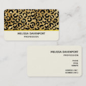 Wilde en exotische luipspatroon visitekaartje (Voorkant / Achterkant)