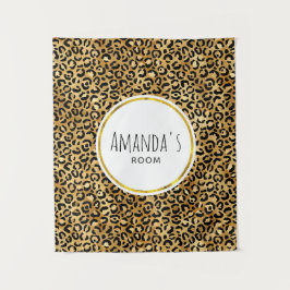 Wilde en exotische luipspatroon wandkleed