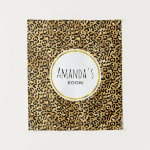 Wilde en exotische luipspatroon wandkleed