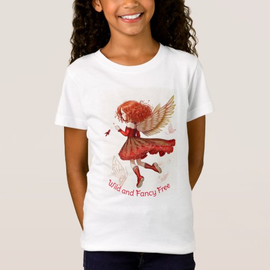Wilde en Fancy Gratis Rode Sprookje Whimsical T-shirt (Voorkant)