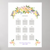Wilde en Floral Wedding Reception Zetel Poster (Voorkant)