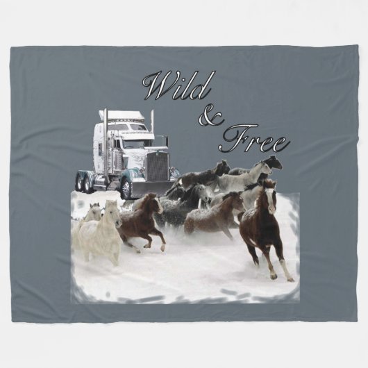 Wilde en Free Trucker's Bunk Fleece Blanket Deken (Voorkant (Horizontaal))