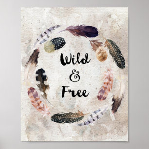 Wilde en gratis afdrukken Boho Decor Dorm Wilde af Poster