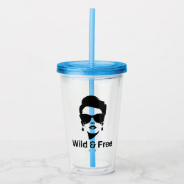 Wilde en gratis echtscheiding Single Woman Party B Acryl Drinkbeker