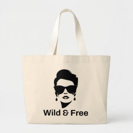 Wilde en gratis echtscheiding Single Woman Party B Grote Tote Bag