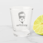Wilde en gratis echtscheiding Single Woman Party B Shot Glas (Achterkant)