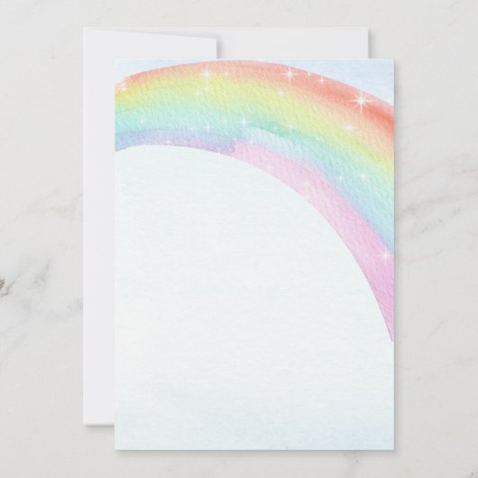 Wilde en gratis regenboog derde verjaardag kaart (Achterkant)