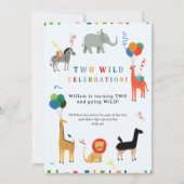 Wilde en grillige 2e verjaardag kaart (Voorkant)