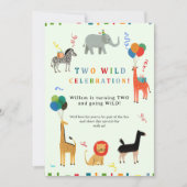 Wilde en grillige 2e verjaardag kaart (Voorkant)