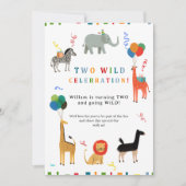 Wilde en grillige 2e verjaardag kaart (Voorkant)