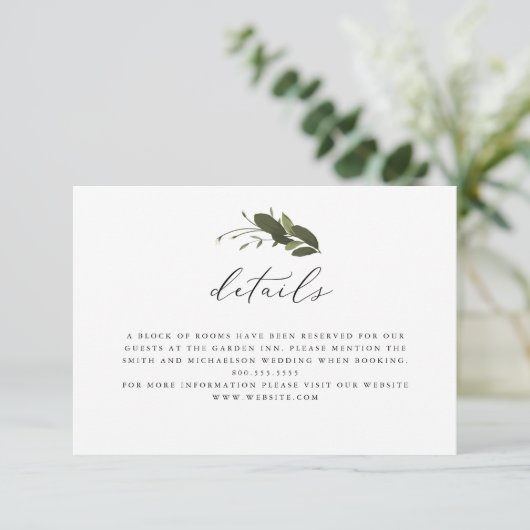 Wilde en groene details Kaart (Staand voorkant)