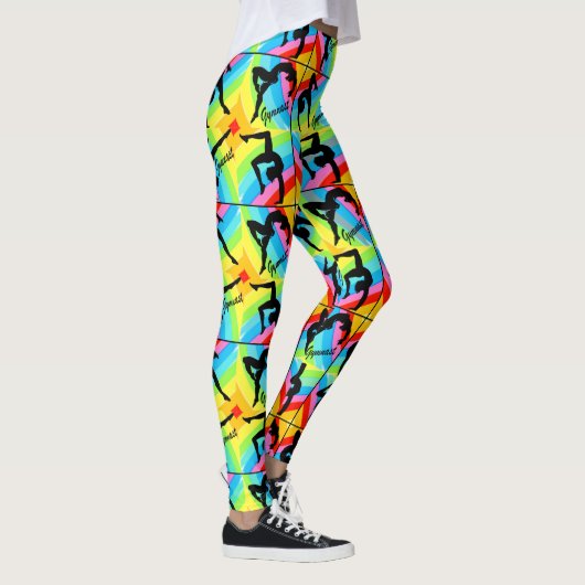 WILDE EN KLEURRIJKE PRINT GYMNASTIEK LEGGINGS (Rechts)