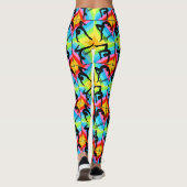 WILDE EN KLEURRIJKE PRINT GYMNASTIEK LEGGINGS (Achterkant)