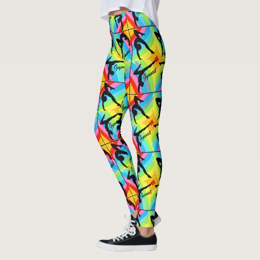 WILDE EN KLEURRIJKE PRINT GYMNASTIEK LEGGINGS (Links)