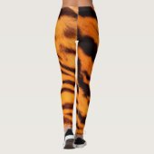 Wilde en Levendige Oranje tijgerstrepen Leggings (Achterkant)