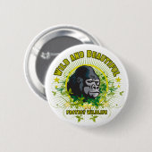 Wilde en mooie Gorilla Ronde Button 5,7 Cm (Voorkant /achterkant)