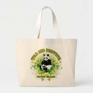 Wilde en mooie Panda Grote Tote Bag