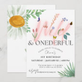 wilde en Onederful wilde bloem 1e verjaardag Kaart (Voorkant / Achterkant)