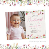 Wilde en prachtige eerste verjaardag kaart