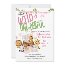 Wilde en prachtige roze baby dierlijke verjaardag