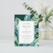 Wilde en tropische bladeren Exotisch Bladgroen Briefkaart (Staand voorkant)