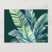 Wilde en tropische bladeren Exotisch Bladgroen Briefkaart (Achterkant)