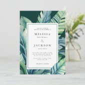 Wilde en tropische bladeren Exotisch Bladgroen Kaart (Staand voorkant)