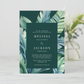 Wilde en tropische bladeren Exotisch gebladerte Kaart (Staand voorkant)