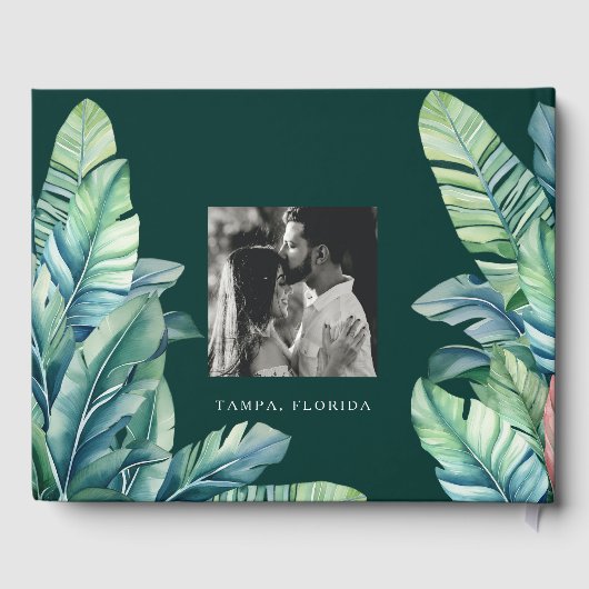 Wilde en tropische bladeren Exotisch gebladerte Mr Gastenboek (Achterkant)