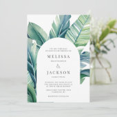 Wilde en tropische bladeren Exotische gebladerte b Kaart (Staand voorkant)