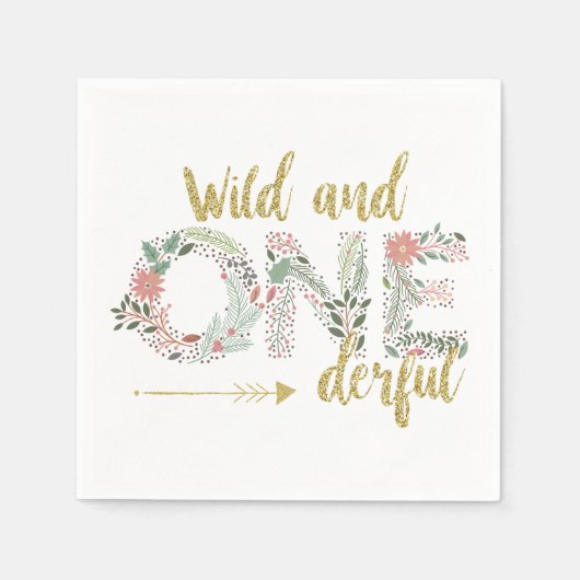 Wilde en Vernederende Eerste Dag Baby Girl Servet (Voorkant)
