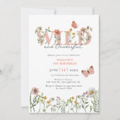 Wilde en Vernederende Wildbloem 1e verjaardag Kaart (Voorkant)