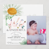 Wilde en Vernederende Wilde Foto 1e verjaardag Kaart (Voorkant / Achterkant)