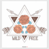 Wilde en Vrij Boho Rozen Vinyl Sticker (Vel)